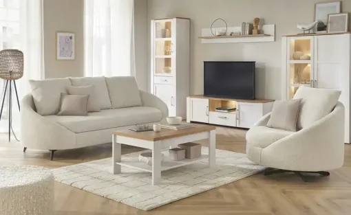 Couchtisch Toneo | Eiche (Nachbildung), Weiß | Höffner