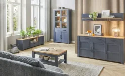 Couchtisch Toneo | Eiche (Nachbildung), Dunkelblau