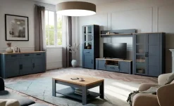 Couchtisch Toneo | Eiche (Nachbildung), Dunkelblau