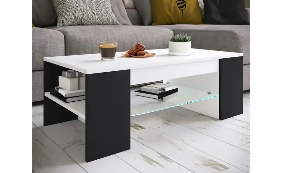 Couchtisch Tunas | Weiß, Schwarz | Möbel Höffner