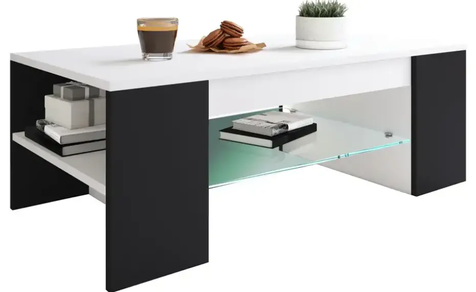 Couchtisch Tunas | Weiß, Schwarz | Möbel Höffner