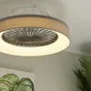 Deckenventilator mit Stoffschirm in grau | Höffner