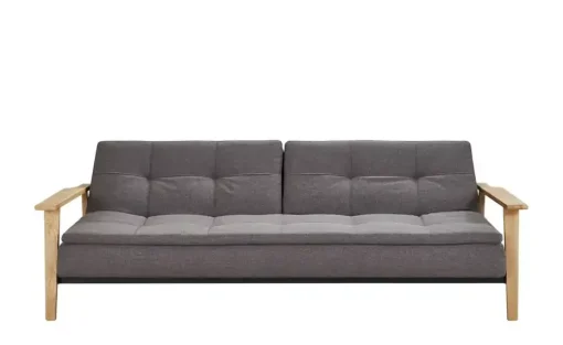 Design-Schlafsofa Stratos | Dunkelgrau, Eiche | Höffner
