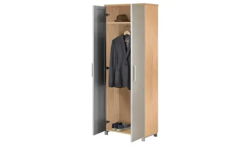 Dielenschrank Duna | Taupe, Eiche bianco | Höffner