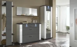 Dielenschrank Titan | rechts, Weiß, Graphit | Höffner