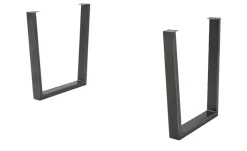 Dine + Mine Tischgestell aus Metall SigNature One | Grau, Kufen (trapezförmig)