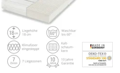 Dreamer eXpress 7-Zonen-Kaltschaumkernmatratze Puro 2 | 80 cm, 200 cm