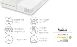 Dreamer eXpress 7-Zonen-Tonnentaschenfederkernmatratze Flexo 2 | 120 cm, 200 cm