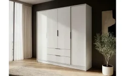 Drehtürenschrank 206 cm breit Lyke | ohne Spiegel, kaschmirfarben