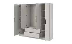 Drehtürenschrank 206 cm breit Lyke | ohne Spiegel, kaschmirfarben