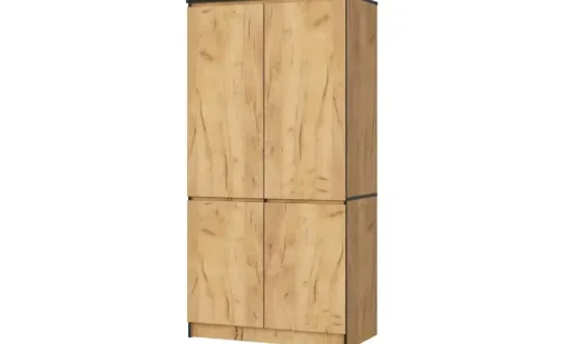 Drehtürenschrank 90 cm breit Valentina | Eiche (Nachbildung)