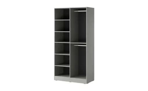 Drehtürenschrank 101 cm breit Sandbox | Grau | Höffner