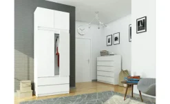 Drehtürenschrank 234 cm hoch Oda | Weiß | Möbel Höffner