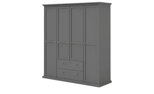 Drehtürenschrank Chester | Grau, matt | Möbel Höffner