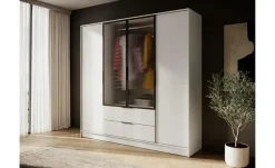 Drehtürenschrank mit 2 Schubladen Lyke | kaschmirfarben