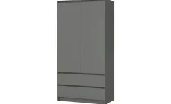 Drehtürenschrank mit 2 Schubladen Oda | Graphit