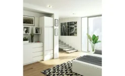 Drehtürenschrank mit viel Stauraum Sara | Weiß