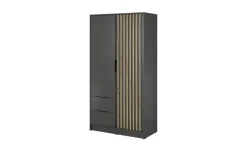 Drehtürenschrank Nelly | ohne Spiegel, Graphit