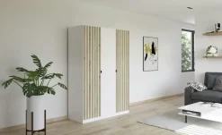 Drehtürenschrank Piove | Weiß, 3 Stück | Möbel Höffner