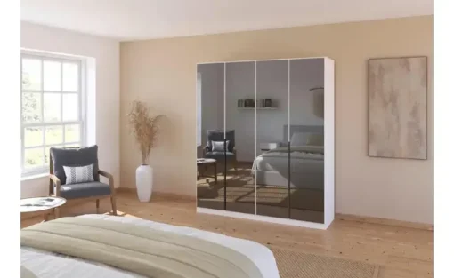 Drehtürenschrank Selah | Weiß, 181 cm | Möbel Höffner