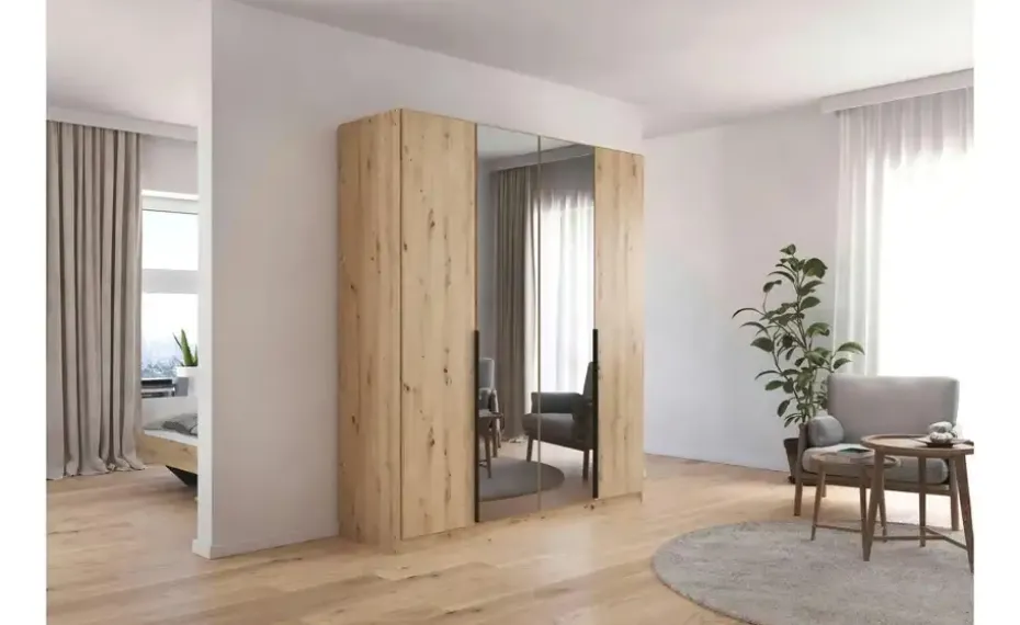 Drehtürenschrank Skyla | Eiche Artisan (Nachbildung), 181 cm