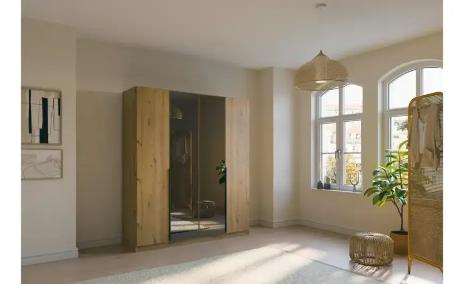 Drehtürenschrank Skyla | Eiche Artisan (Nachbildung), 181 cm