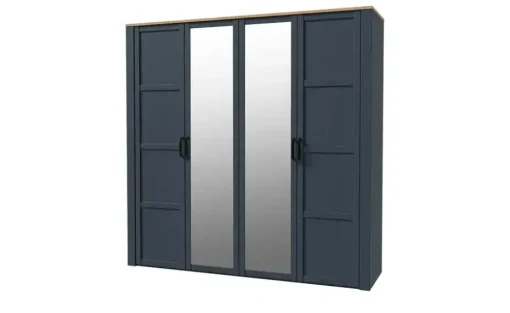 Drehtürenschrank Toneo | Blau, 215 cm | Möbel Höffner