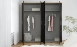 Drehtürenschrank Toneo | Schwarz, 215 cm | Höffner