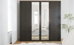 Drehtürenschrank Toneo | Schwarz, 215 cm | Höffner
