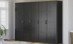 Drehtürenschrank Toneo | Schwarz, 265 cm | Höffner