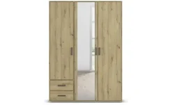 Drehtürenschrank Yarm | ohne Absetzung, 140 cm