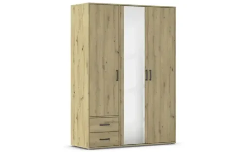 Drehtürenschrank Yarm | ohne Absetzung, 140 cm