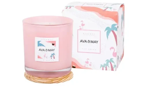 Duftkerze im Glas Bahamas AVA & MAY | Rosa | Höffner