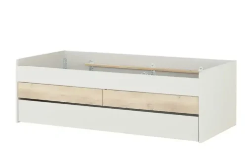Duobett mit Stauraum Grow Up | 90 cm, Sand, Grau, Eiche (Nachbildung), Greige