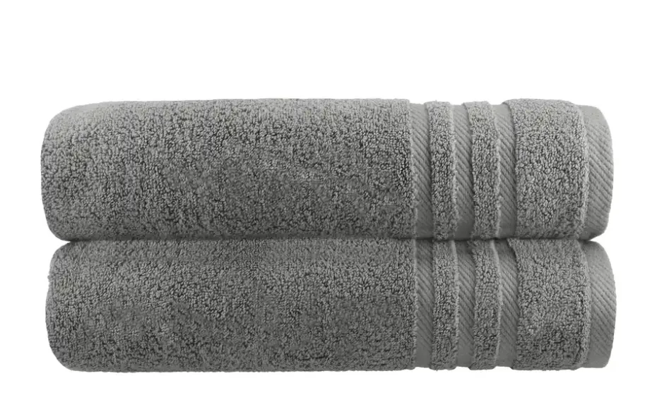 Duschtuch (70 x 140cm), 2er-Set Anthrazit Soft Cotton