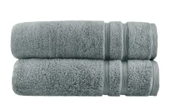Duschtuch (70 x 140cm), 2er-Set Anthrazit Kuschel Wuschel
