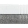 Duschtuch (70 x 140cm), 2er-Set Anthrazit-Weiß Soft Cotton