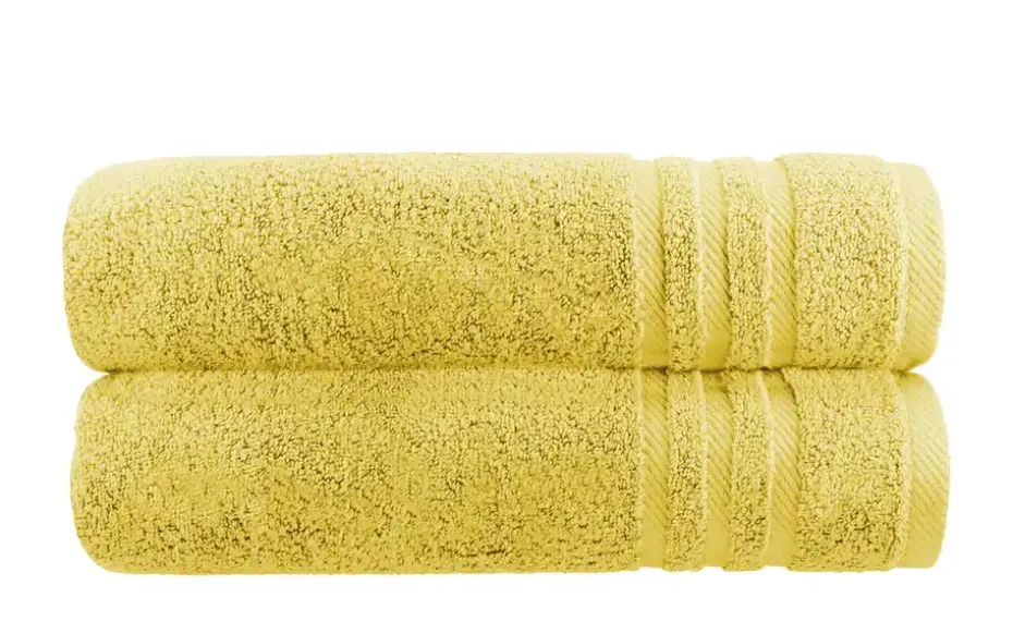 Duschtuch (70 x 140cm), 2er-Set Gelb Soft Cotton