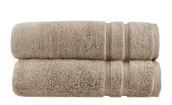Duschtuch (70 x 140cm), 2er-Set Hellbraun Kuschel Wuschel
