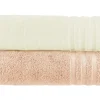 Duschtuch (70 x 140cm), 2er-Set Hellorange-Creme Soft Cotton