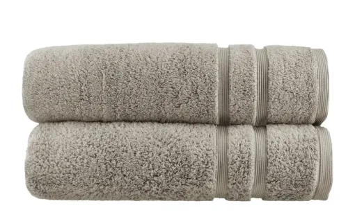 Duschtuch (70 x 140cm), 2er-Set Taupe Kuschel Wuschel