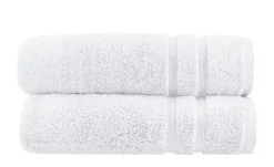 Duschtuch (70 x 140cm), 2er-Set Weiß Kuschel Wuschel