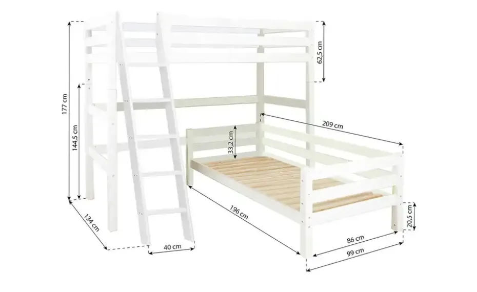 Eck-Etagenbett ECO Luxury | Mit Rollrost | Höffner