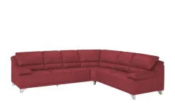 Ecksofa  aus Echtleder Maranello  | Rot, rechts