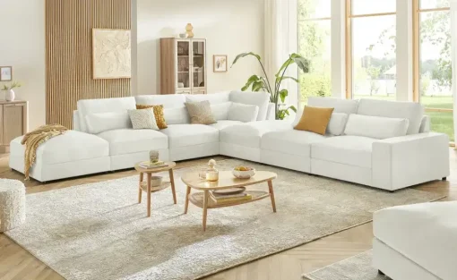 Ecksofa Branna | rechts, Beige | Möbel Höffner