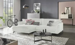 Ecksofa Cordstoff Amina | Ecru, links | Möbel Höffner