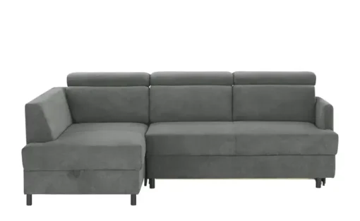Ecksofa Fabienne | Dunkelgrau, links | Möbel Höffner