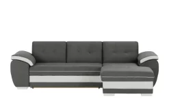 Ecksofa Marc | rechts, Anthrazit, Weiß | Möbel Höffner