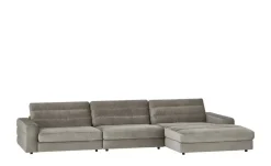 Ecksofa Samt Scarlatti | Silbergrau, rechts | Höffner