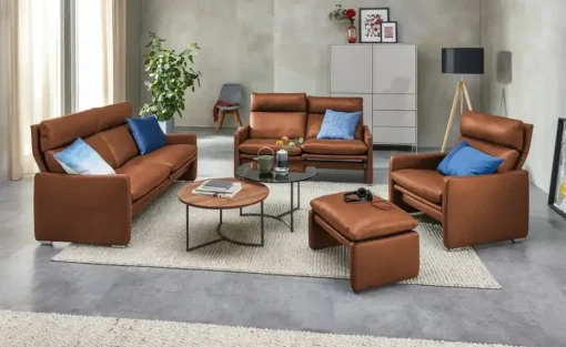 erpo just relax Polsterhocker Leder JR 290 Trento | Cognacbraun